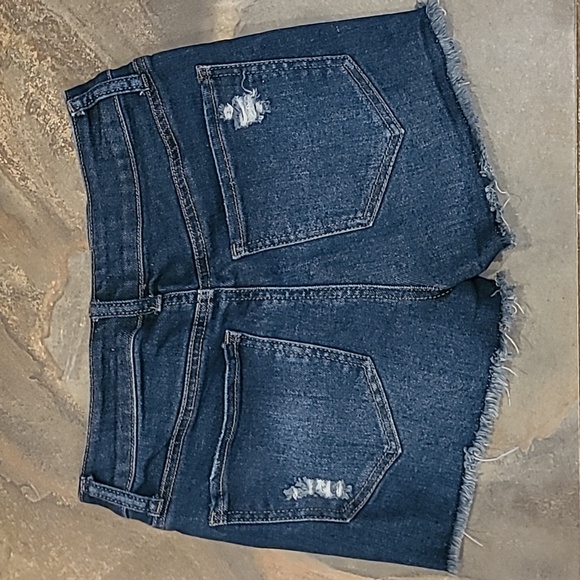 SO Brand Stretch Denim Distressed Shorts High Rise Shortie 5/27 - Picture 5 of 9